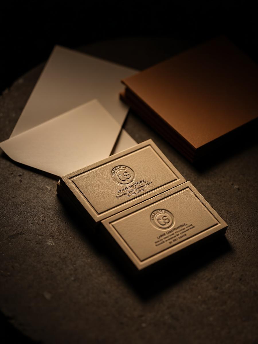 Letterpress stationery detail