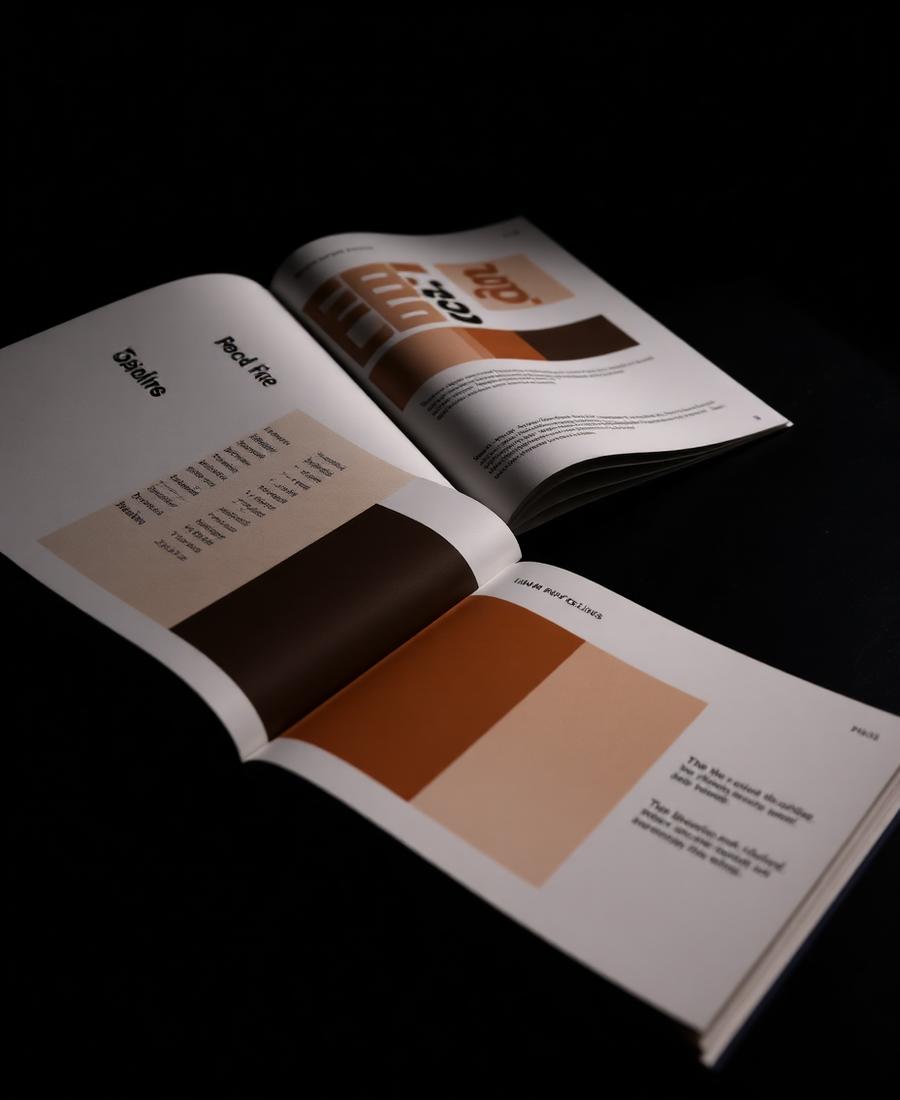 Brand guidelines book spread